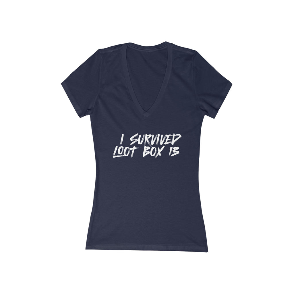 I Survived Loot Box 13 Women's Deep V-Neck Tee
