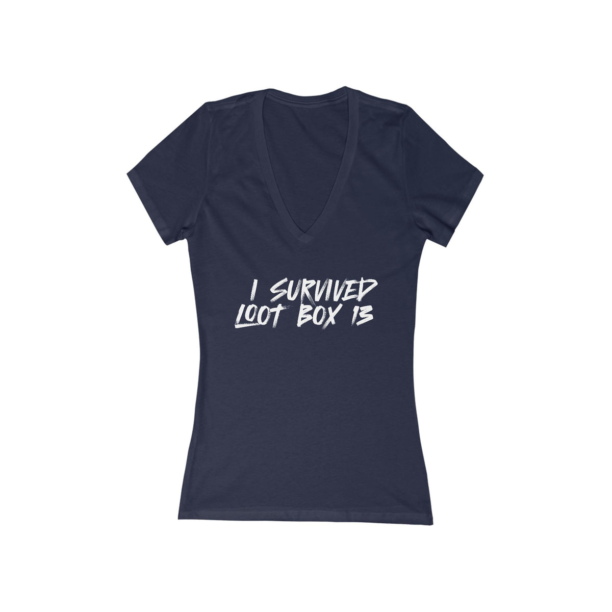 I Survived Loot Box 13 Women's Deep V-Neck Tee