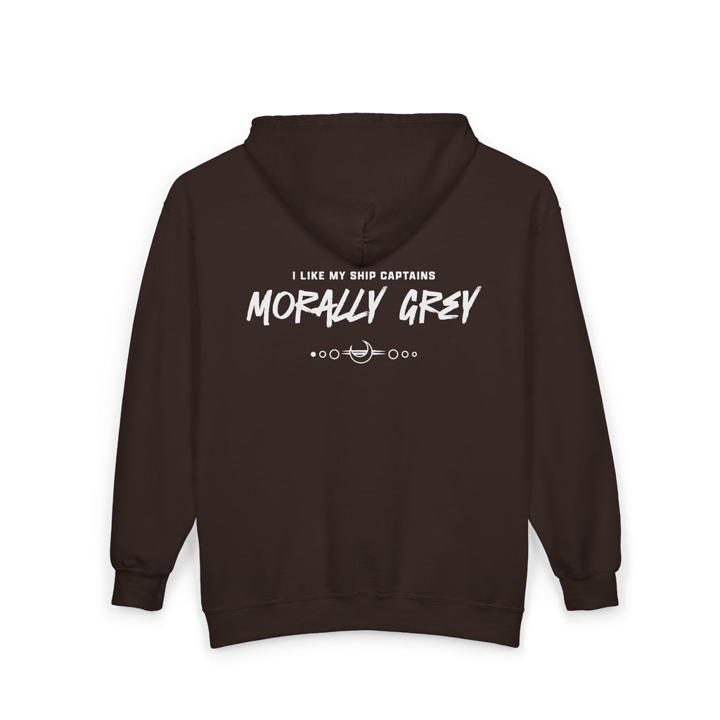 I Like My Ship Captains Morally Grey Zip Hoodie