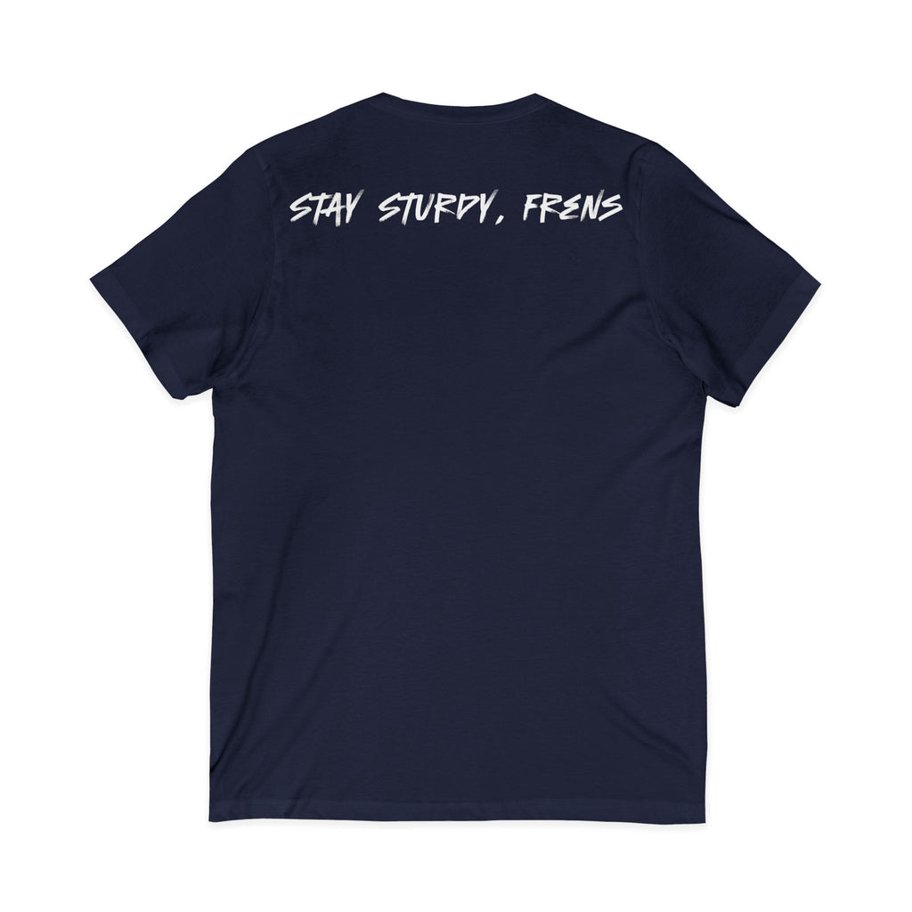 Stay Sturdy, Frens Crest V-Neck Tee