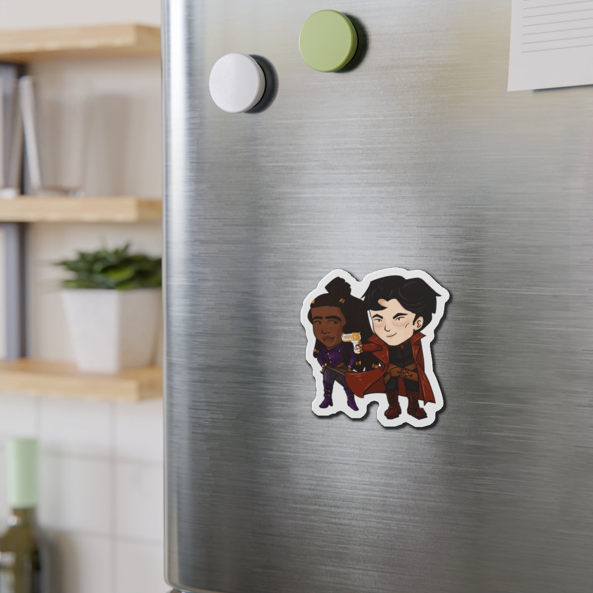 Grey and Minn Magnet (Chibi-Style)