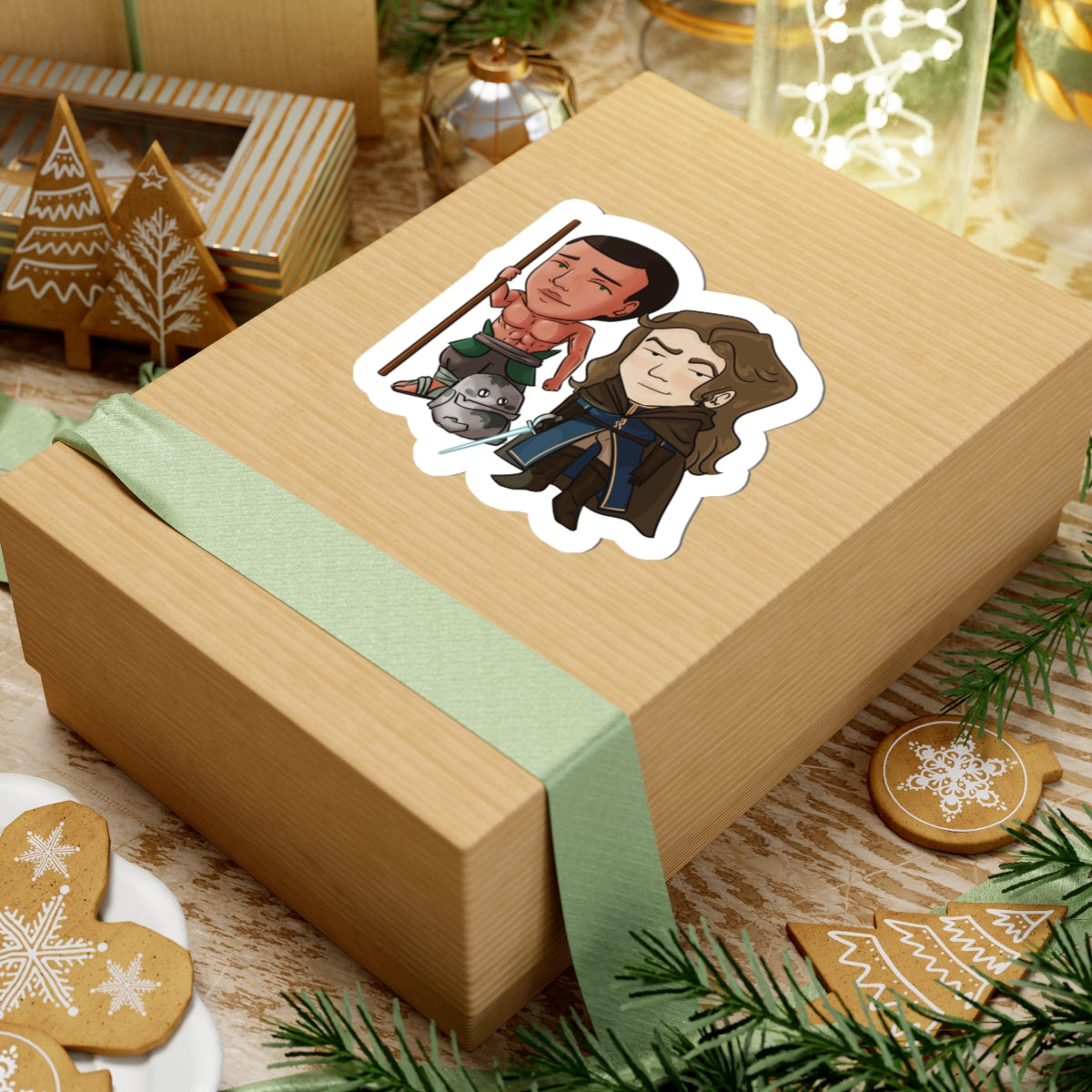 Cello, Eddie, and Little Izzy Sticker (Chibi-Style)