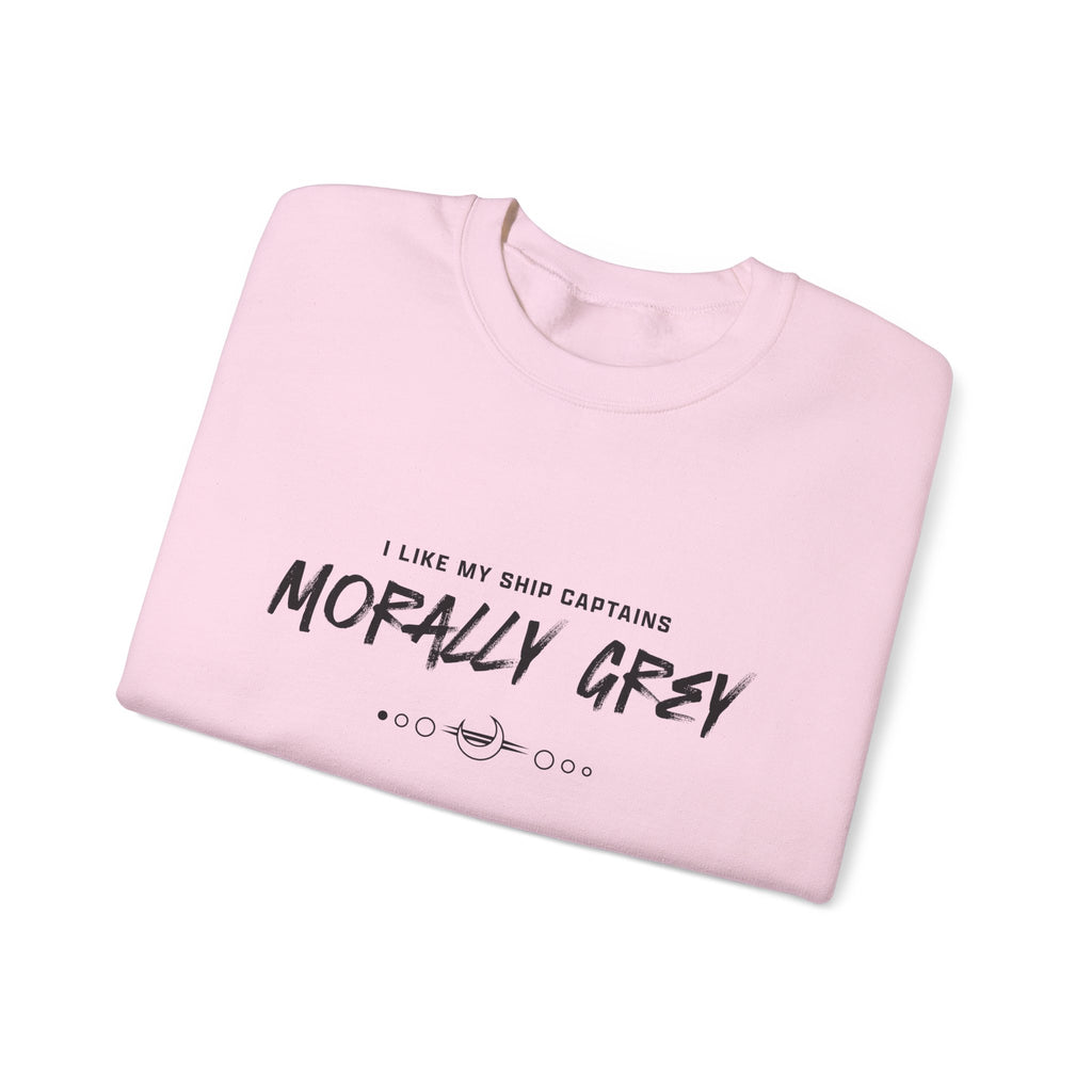 I Like My Ship Captains Morally Grey Crewneck Sweatshirt - Colors
