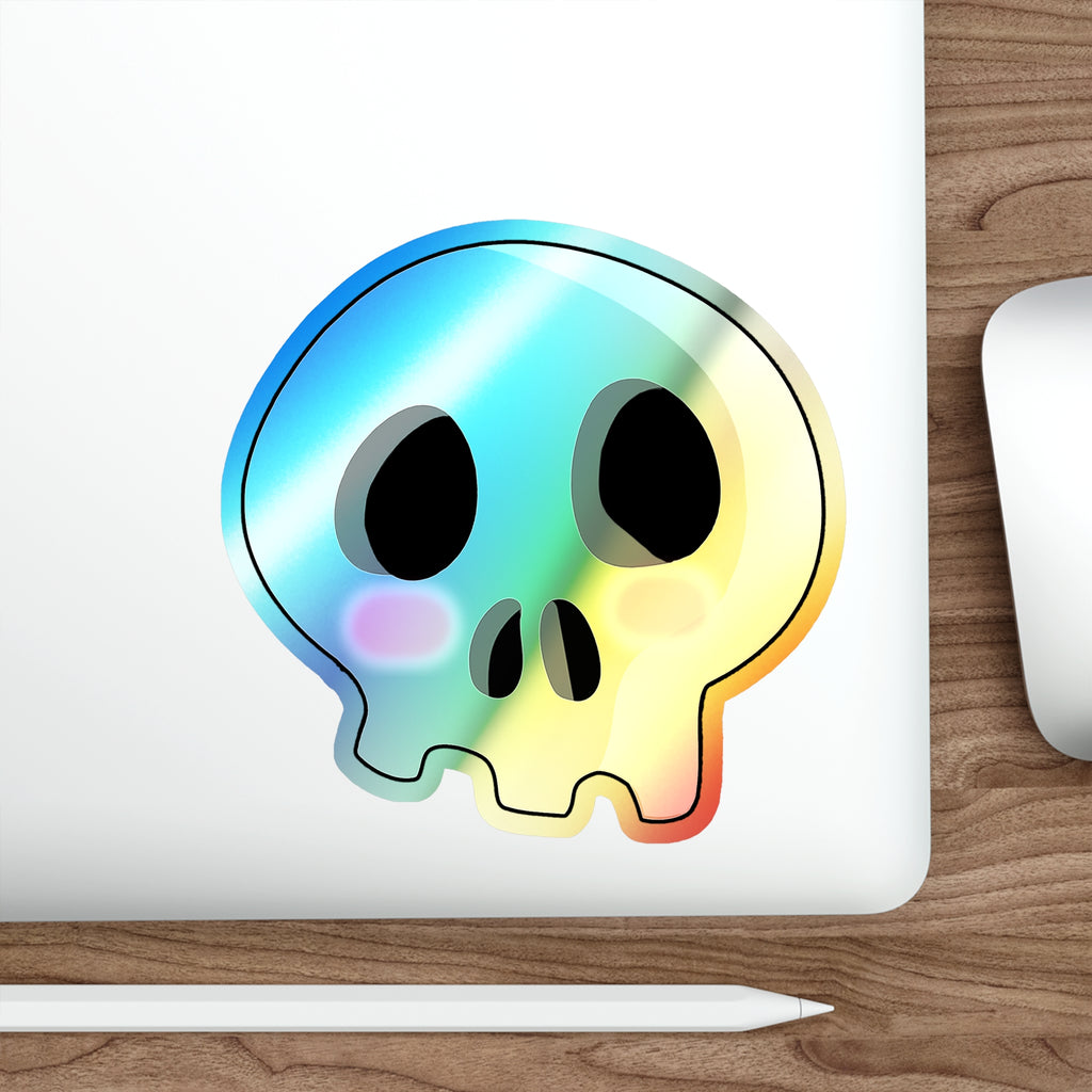 Shy Skull Holographic Sticker