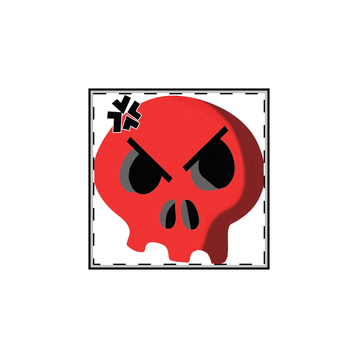 Angry Skull Pin
