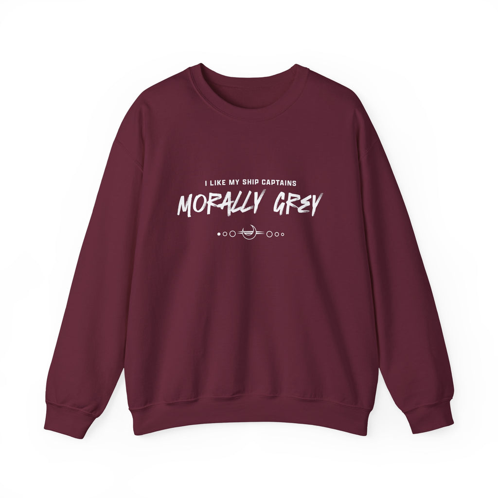 I Like My Ship Captains Morally Grey Crewneck Sweatshirt - Colors