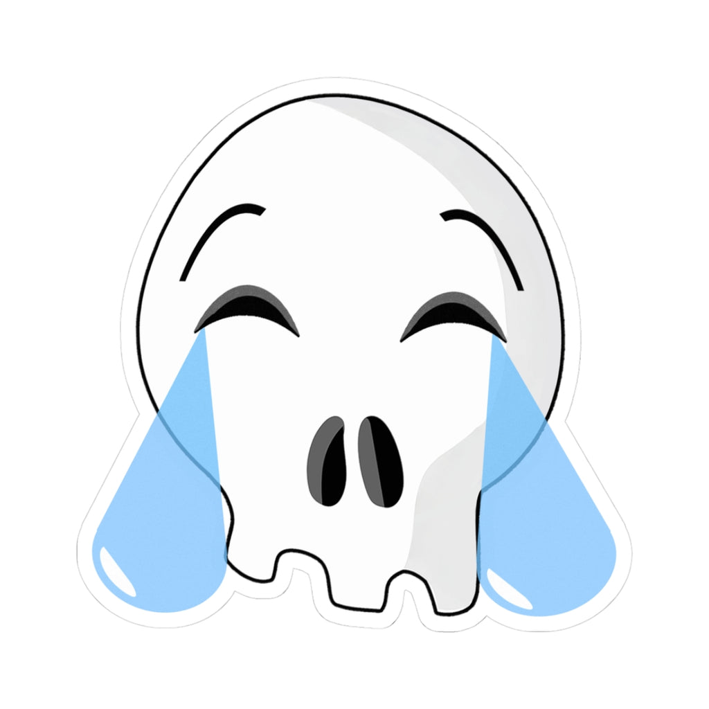 Laughing Crying Skull Sticker