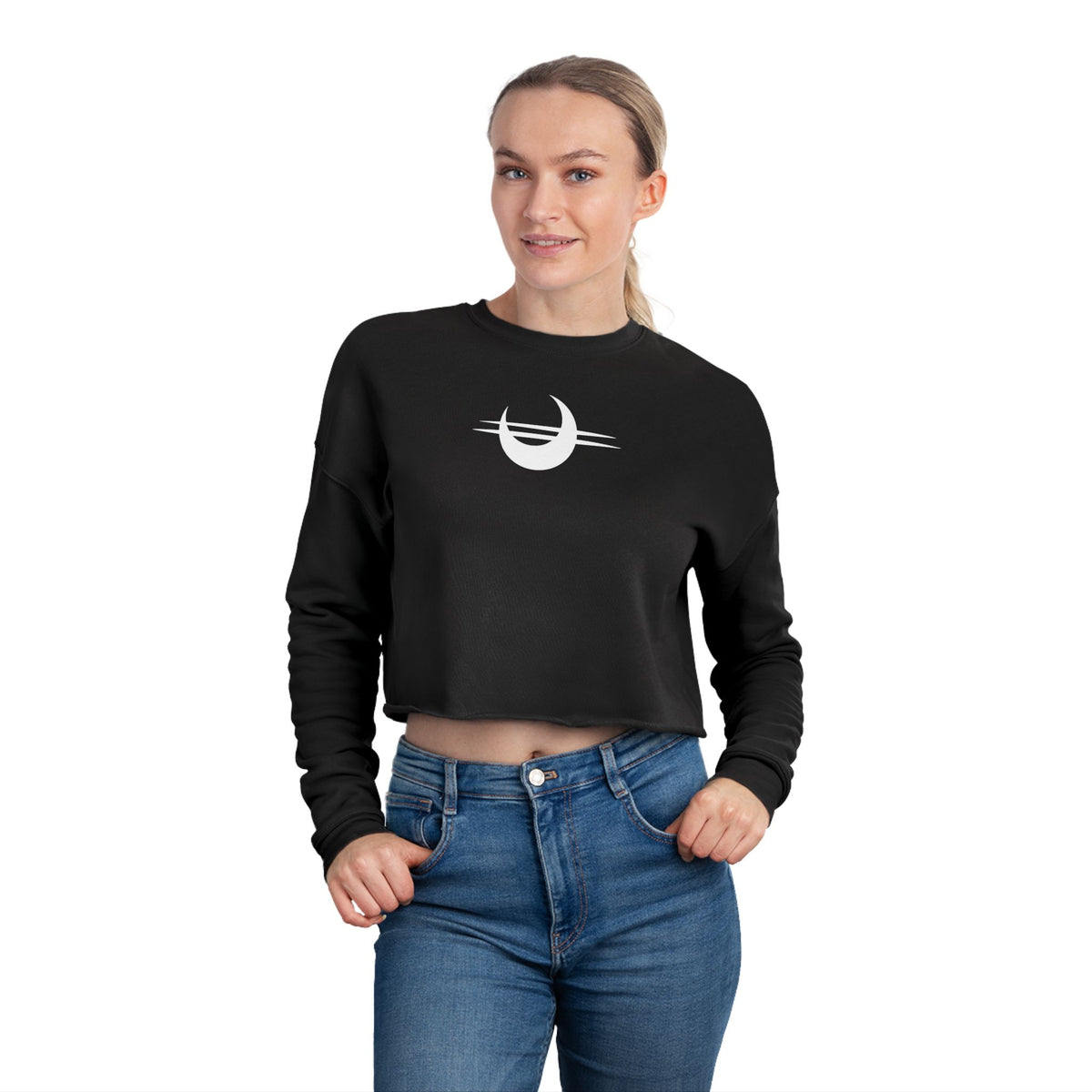 Stay Sturdy, Frens Crest Cropped Sweatshirt