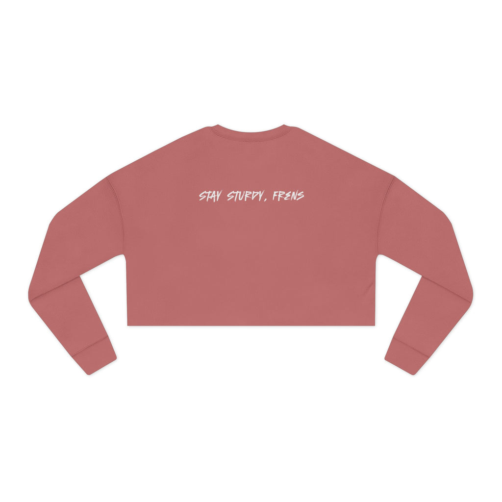 Stay Sturdy, Frens Crest Cropped Sweatshirt