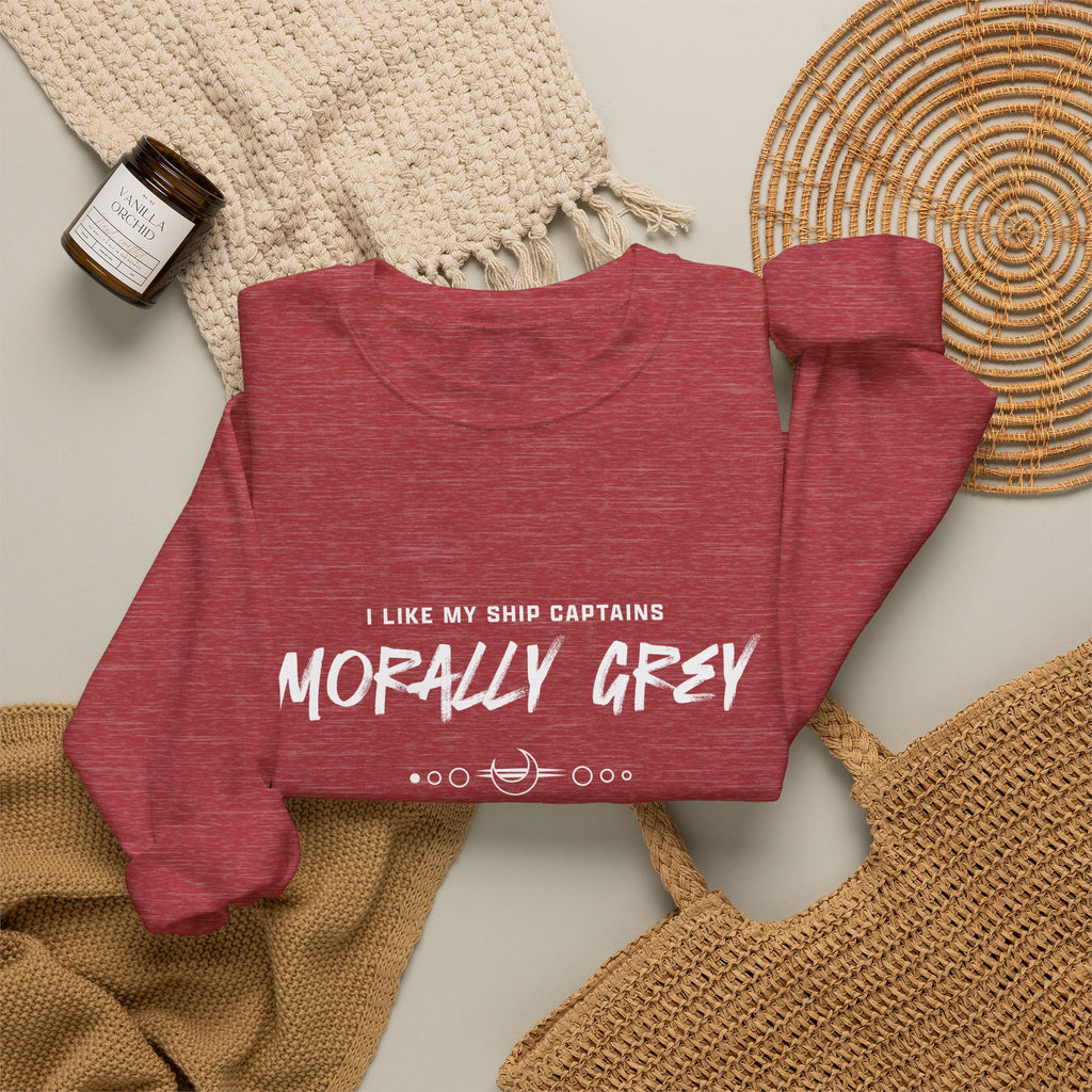 I Like My Ship Captains Morally Grey Crewneck Sweatshirt - Colors