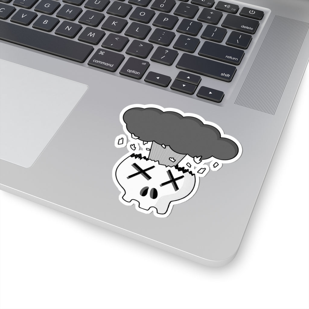 Mindblown Skull Sticker