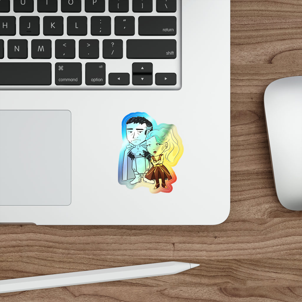 Dalia and Rook Holographic Sticker (Chibi-Style)