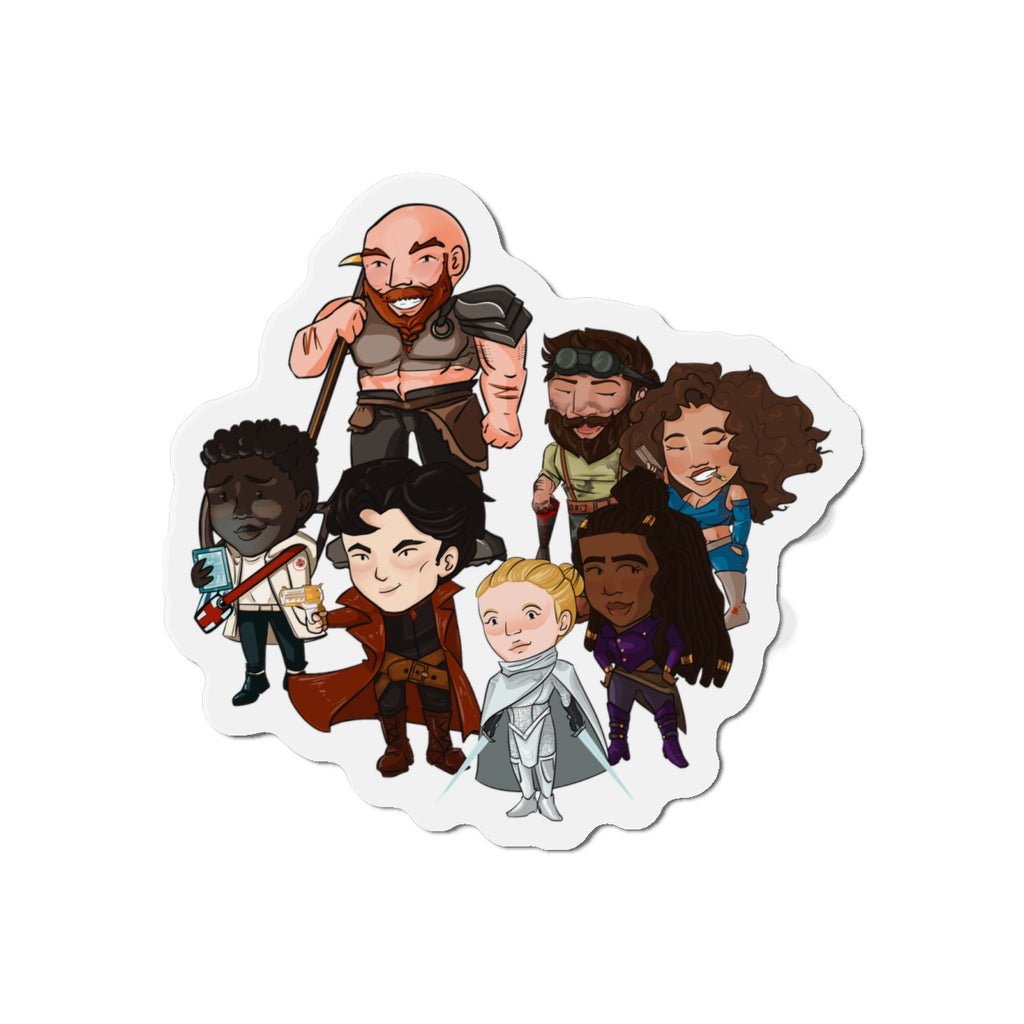 The Crew Huddle Magnet (Chibi-Style)