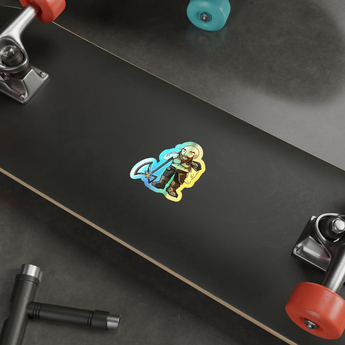 Mars Holographic Sticker (Chibi-Style)