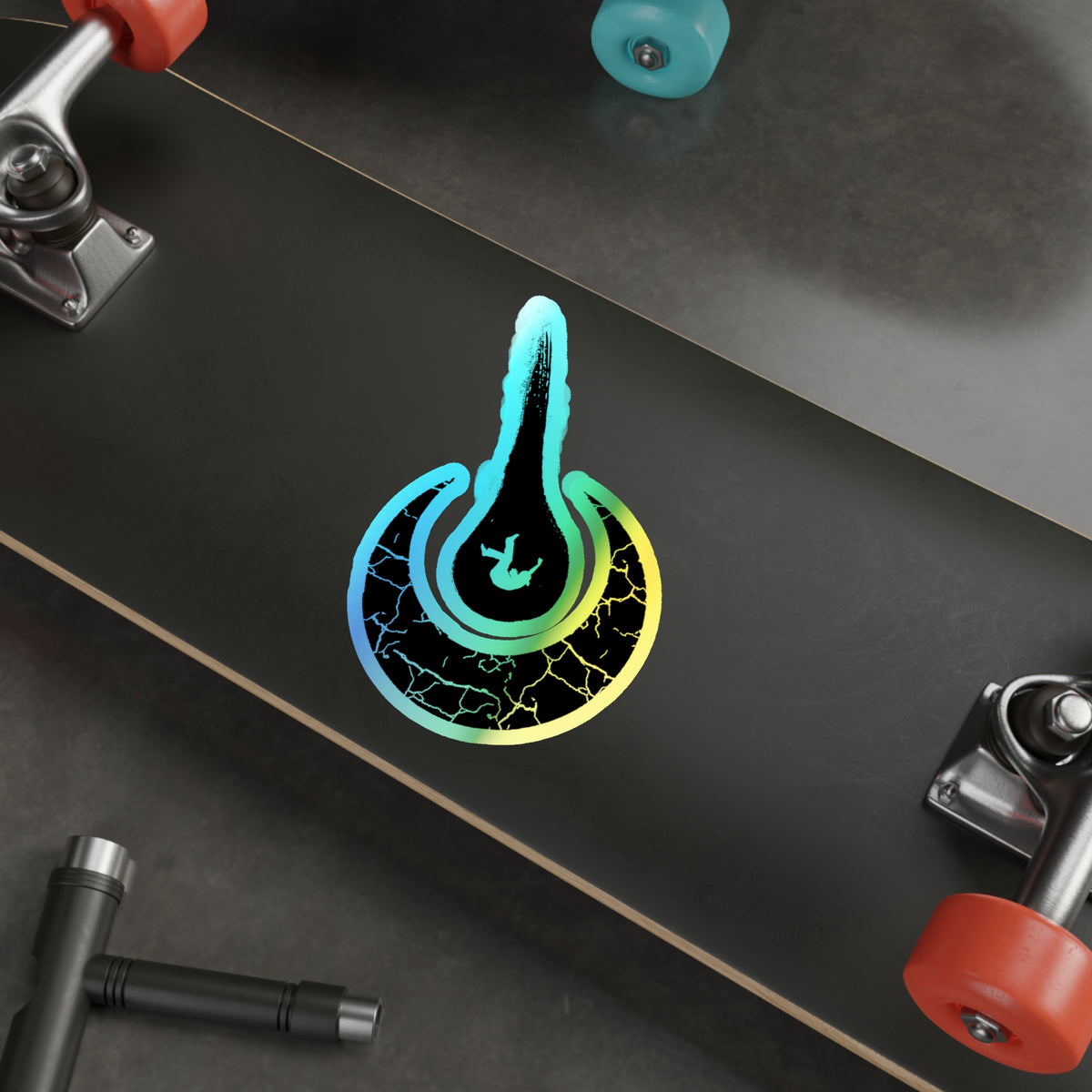 Maurice Africh Logo Holographic Sticker (Black)