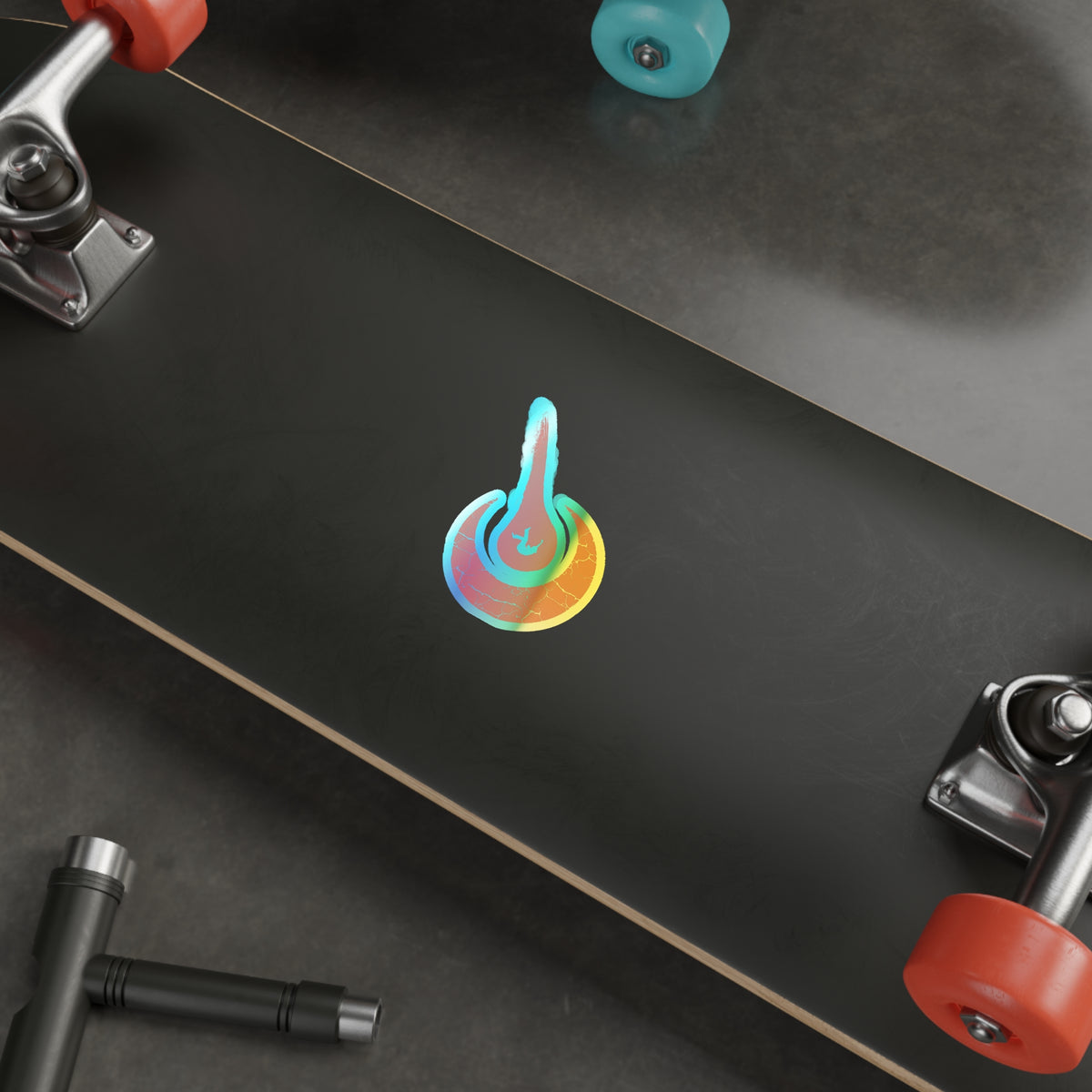 Maurice Africh Logo Holographic Sticker (Scarlet)
