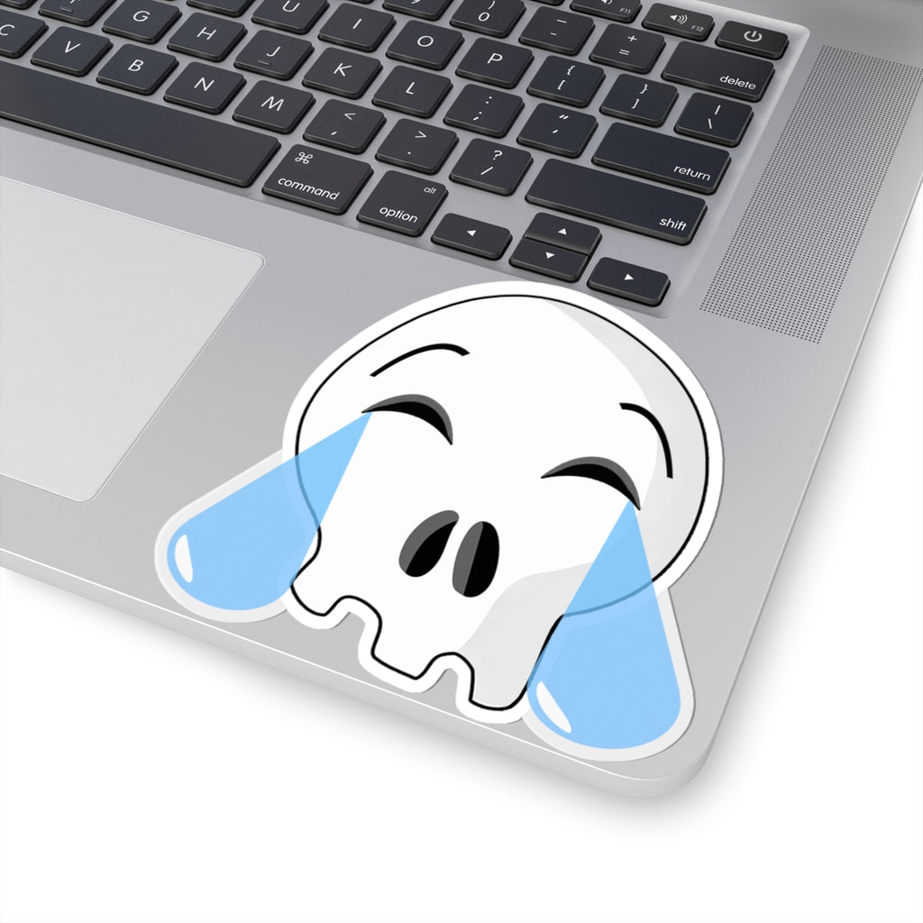 Laughing Crying Skull Sticker