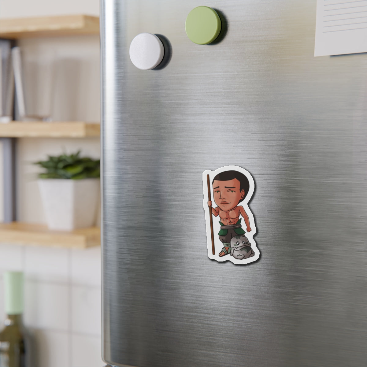 Eddie with Little Izzy Magnet (Chibi-Style)