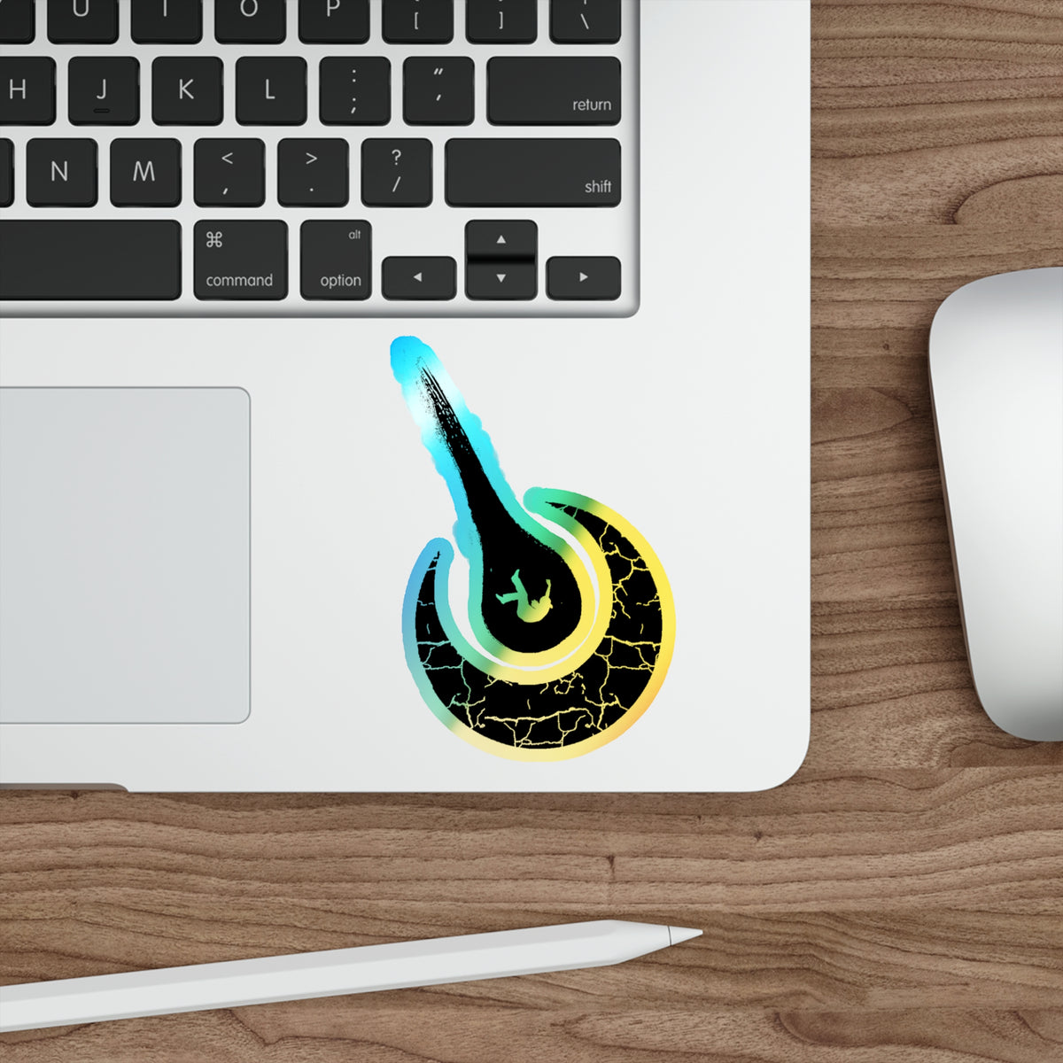 Maurice Africh Logo Holographic Sticker (Black)