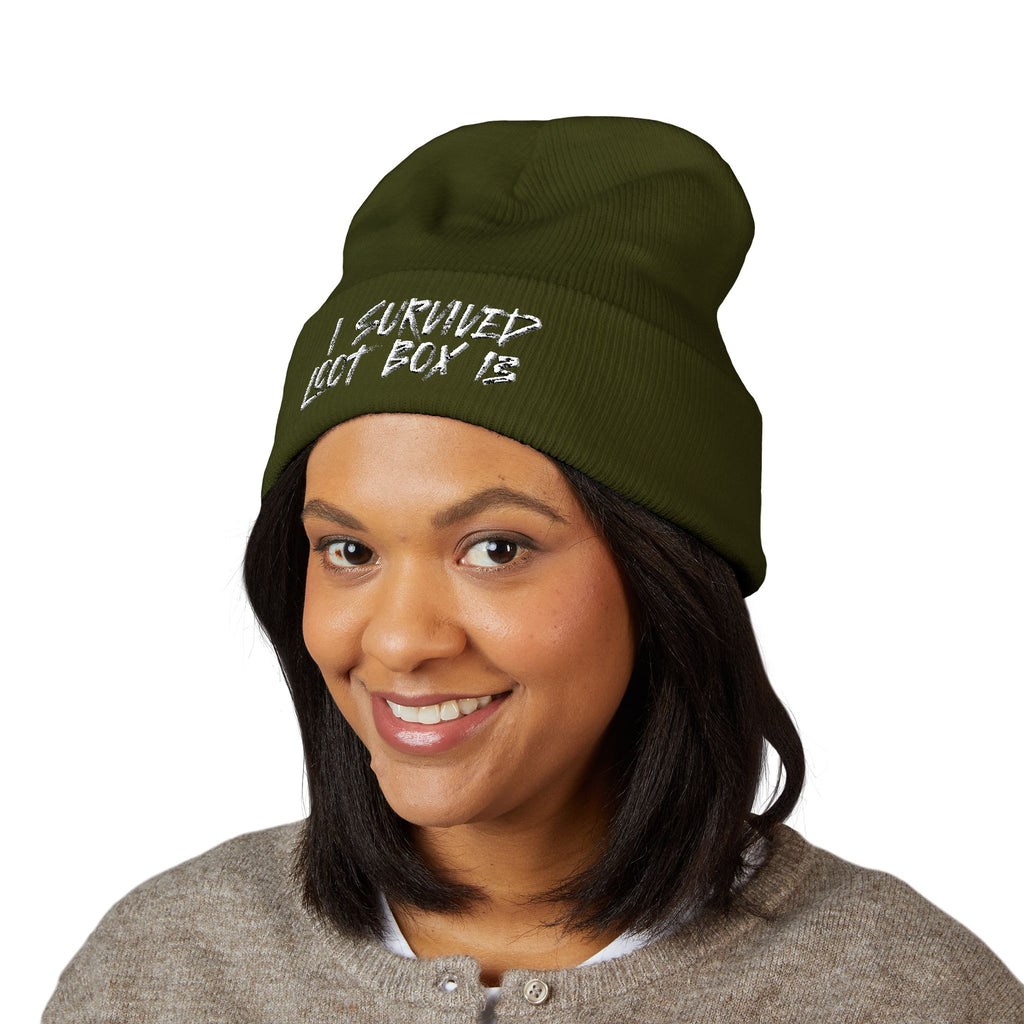 I Survived Loot Box 13 Embroidered Beanie