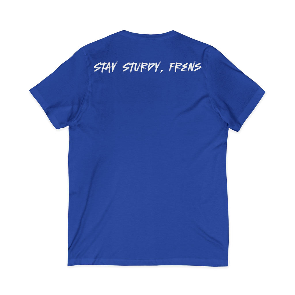 Stay Sturdy, Frens Crest V-Neck Tee