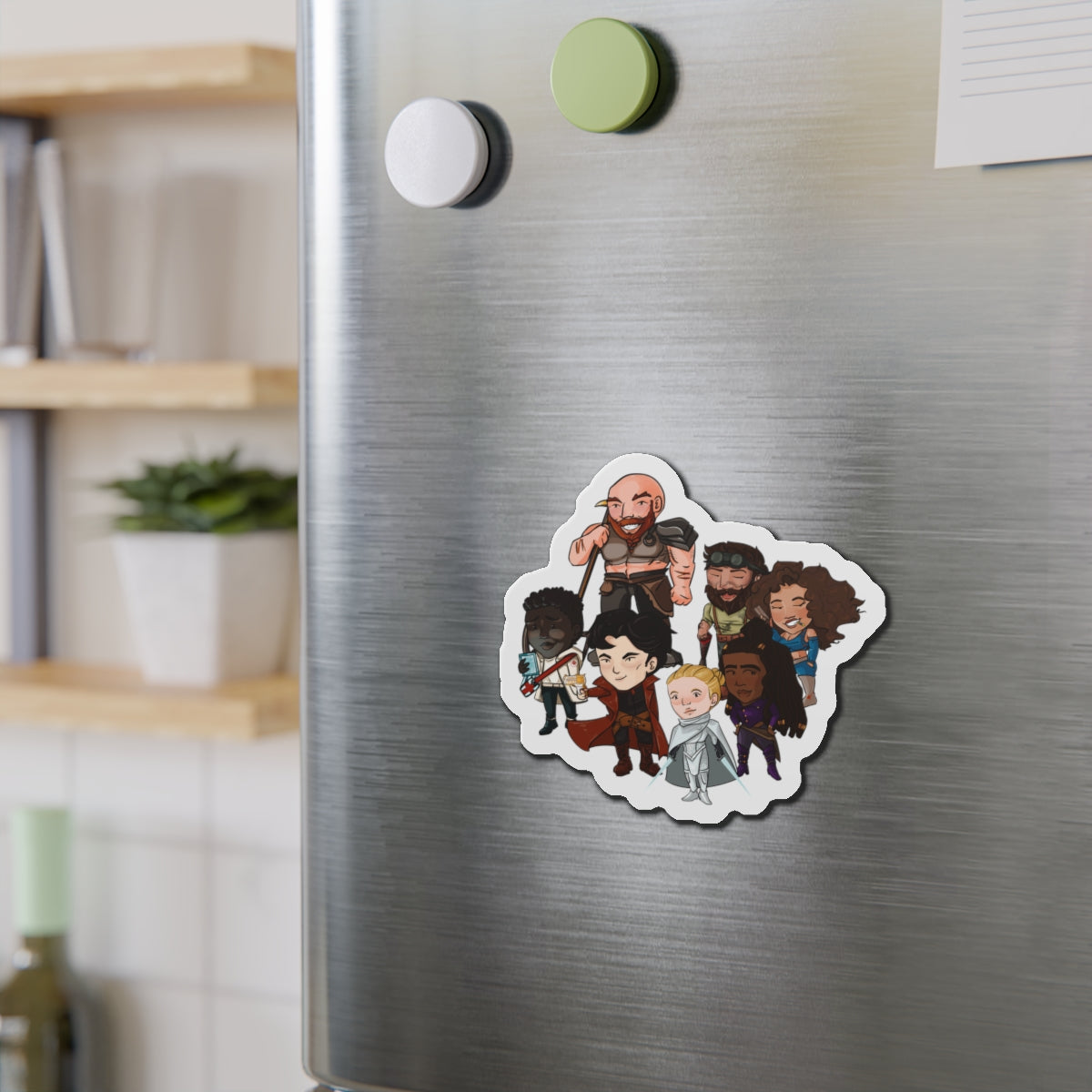 The Crew Huddle Magnet (Chibi-Style)
