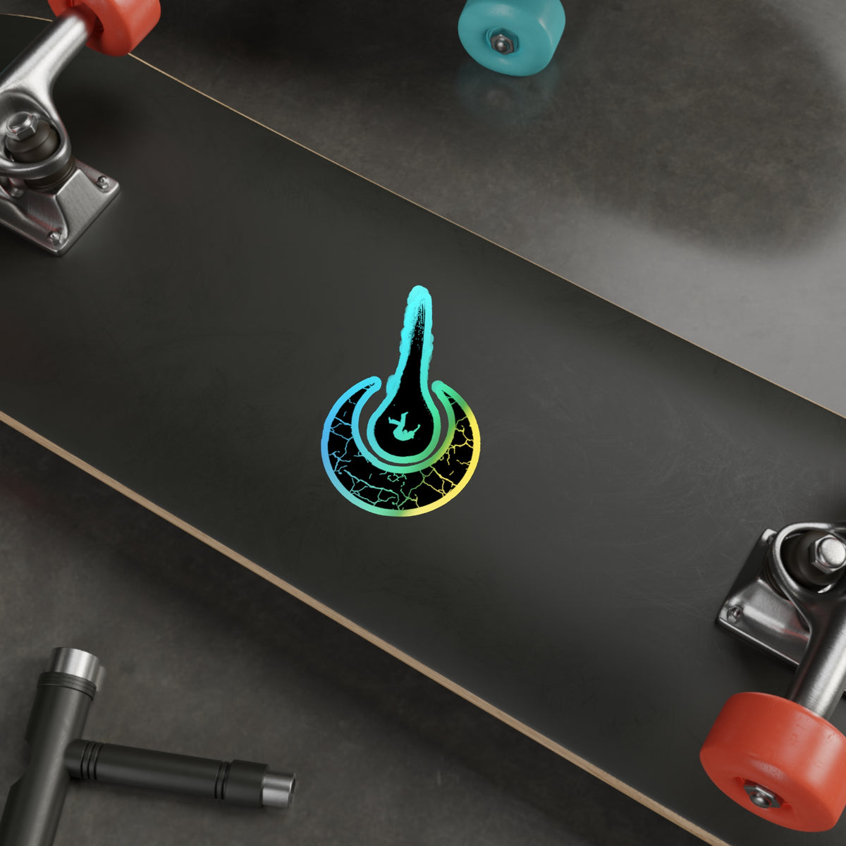 Maurice Africh Logo Holographic Sticker (Black)