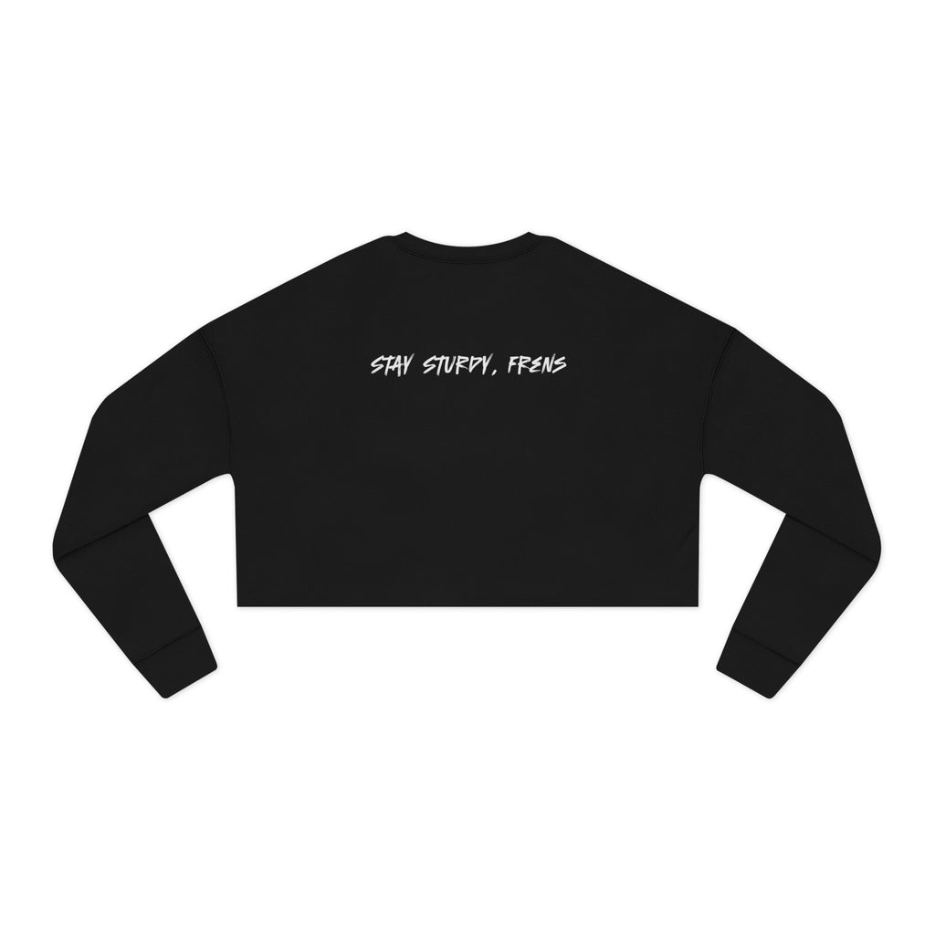 Stay Sturdy, Frens Crest Cropped Sweatshirt