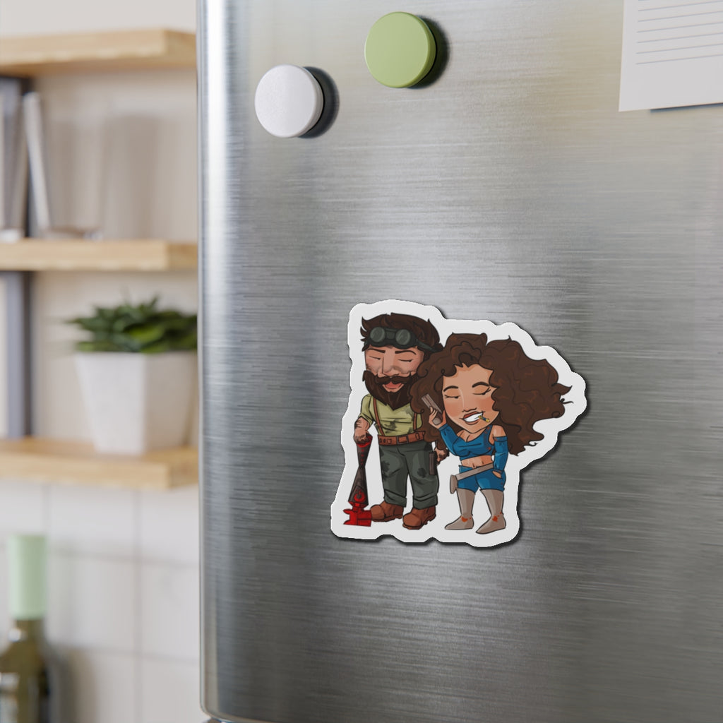 Willow and Bones Magnet (Chibi-Style)