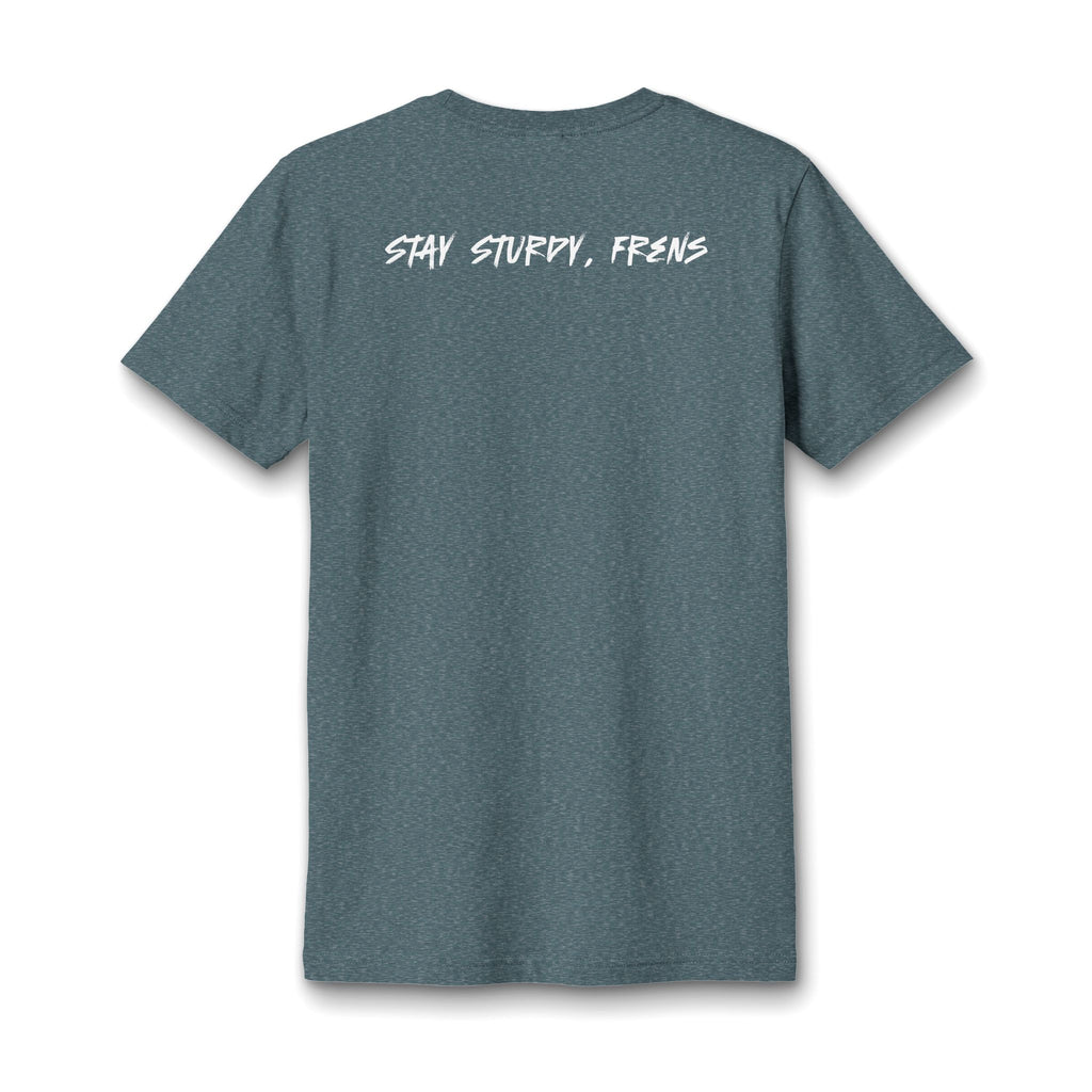 Stay Sturdy, Frens Crest Heather V-Neck Tee