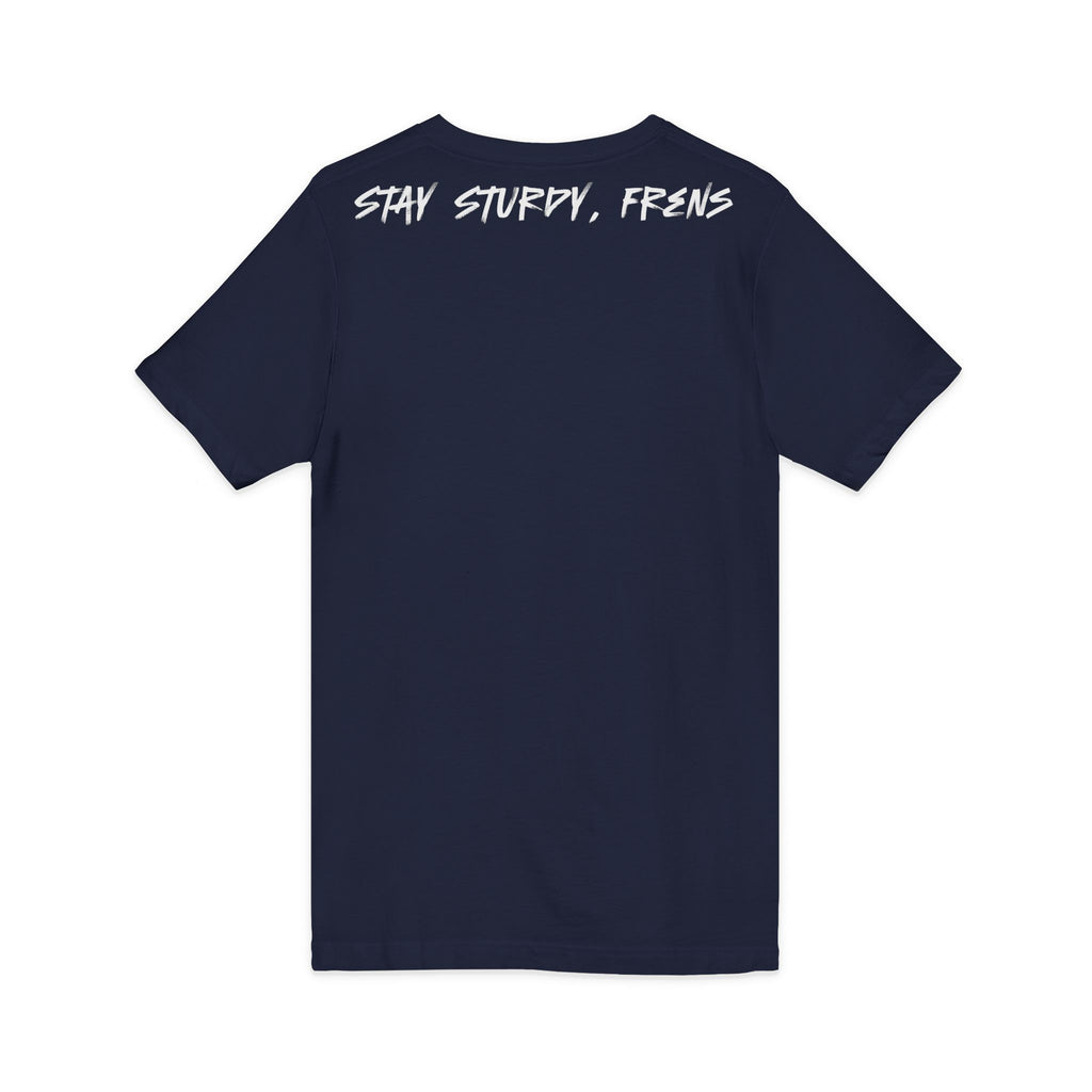 Stay Sturdy, Frens Crest V-Neck Tee