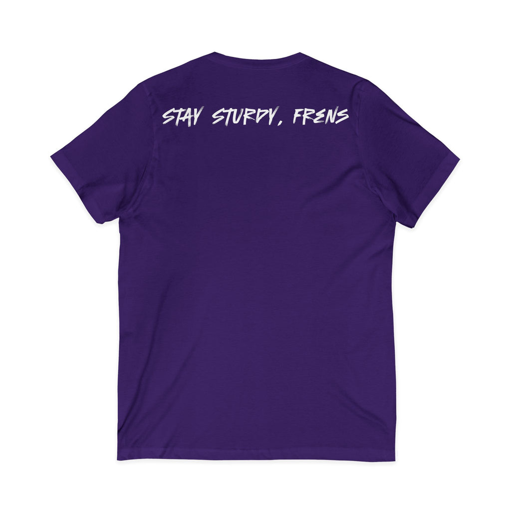 Stay Sturdy, Frens Crest V-Neck Tee