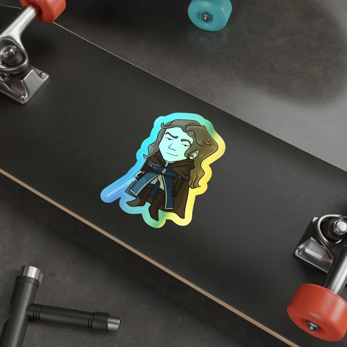 Cello Holographic Sticker (Chibi-Style)