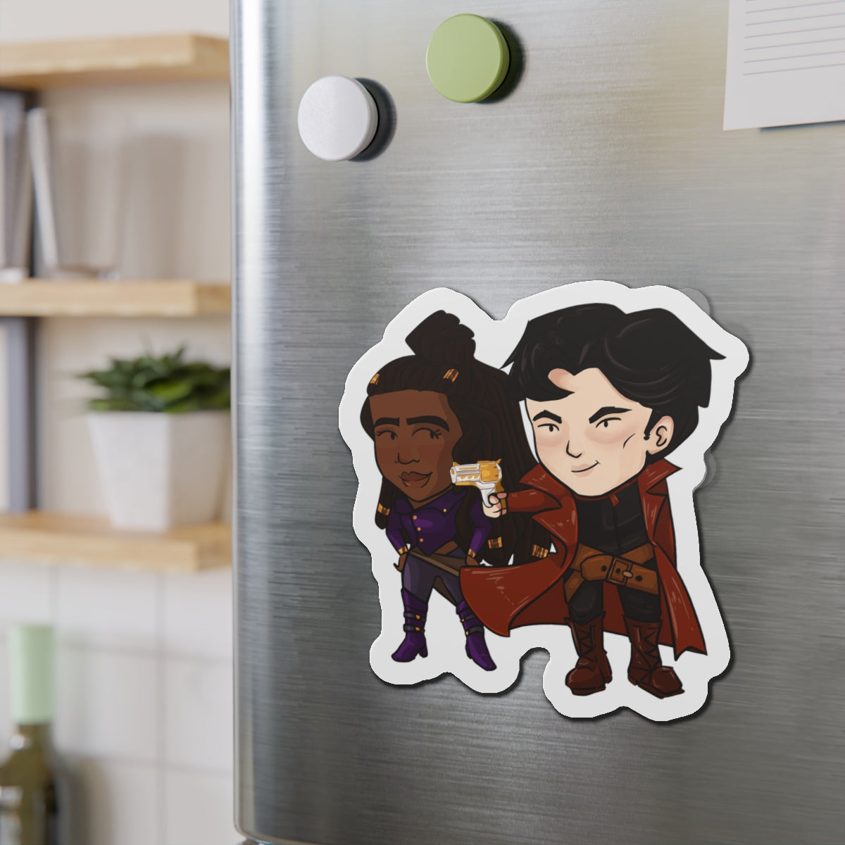Grey and Minn Magnet (Chibi-Style)