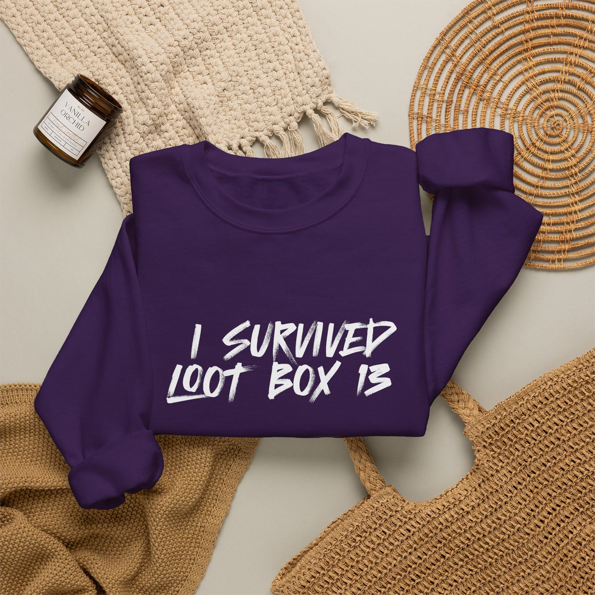 I Survived Loot Box 13 Crewneck Sweatshirt - Colors