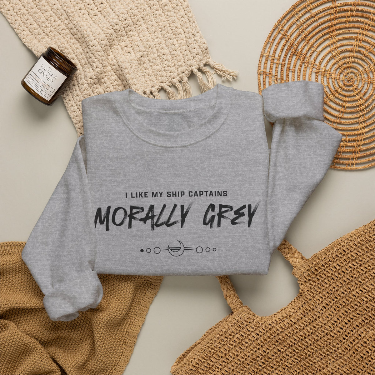 I Like My Ship Captains Morally Grey Crewneck Sweatshirt