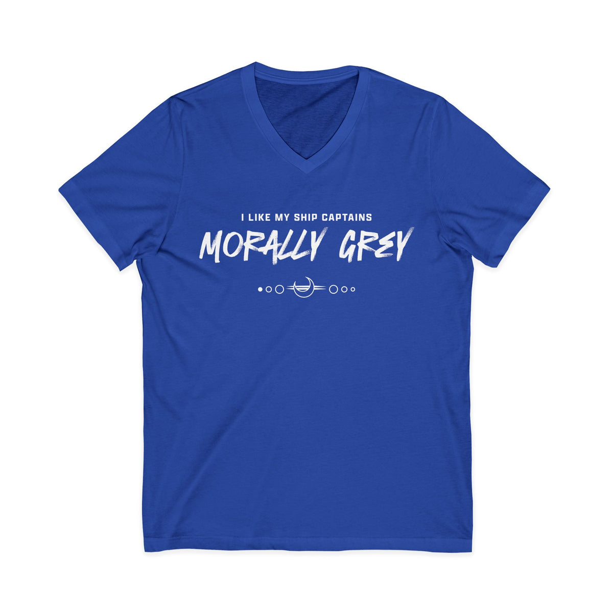 I Like My Ship Captains Morally Grey V-Neck Tee