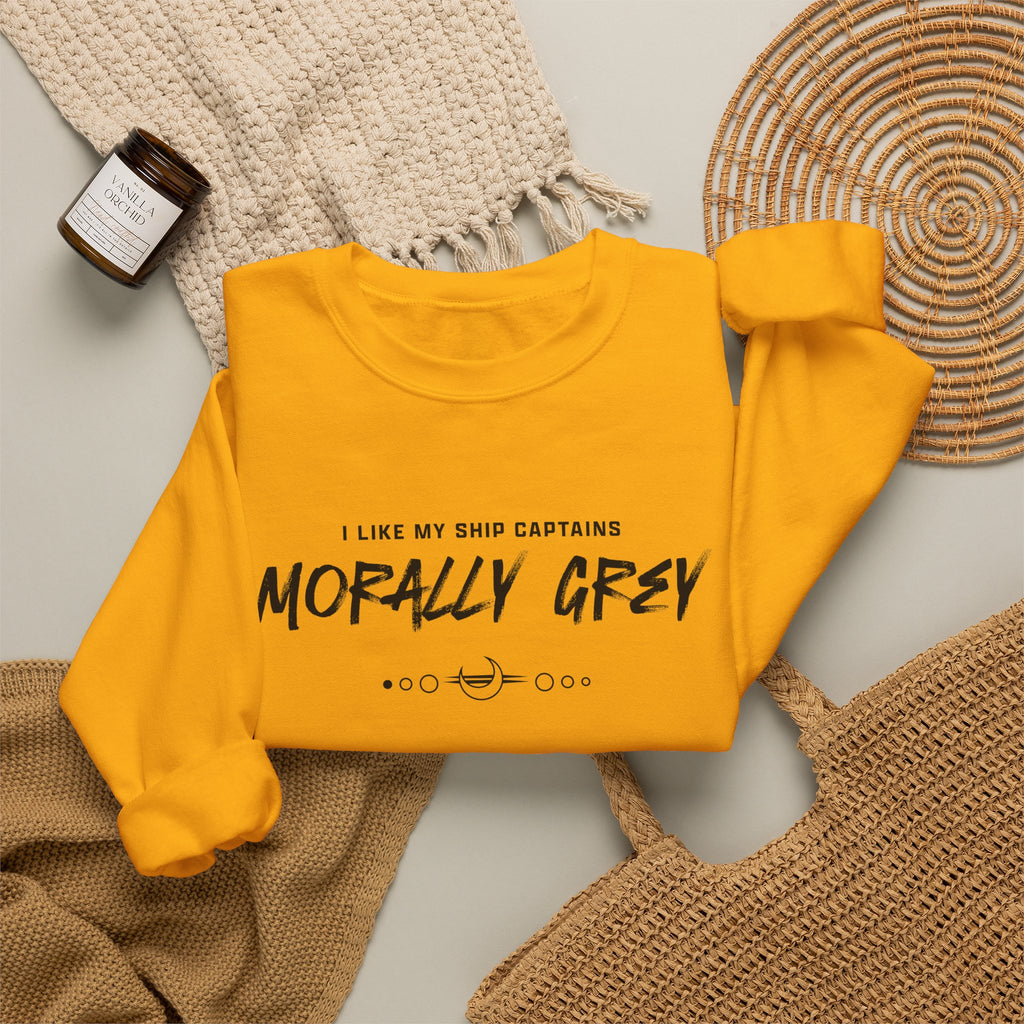 I Like My Ship Captains Morally Grey Crewneck Sweatshirt