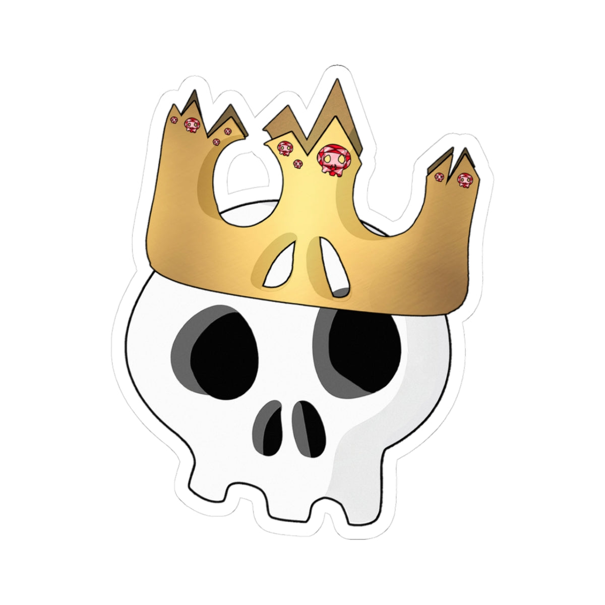 King & Queen Crown Skull Sticker