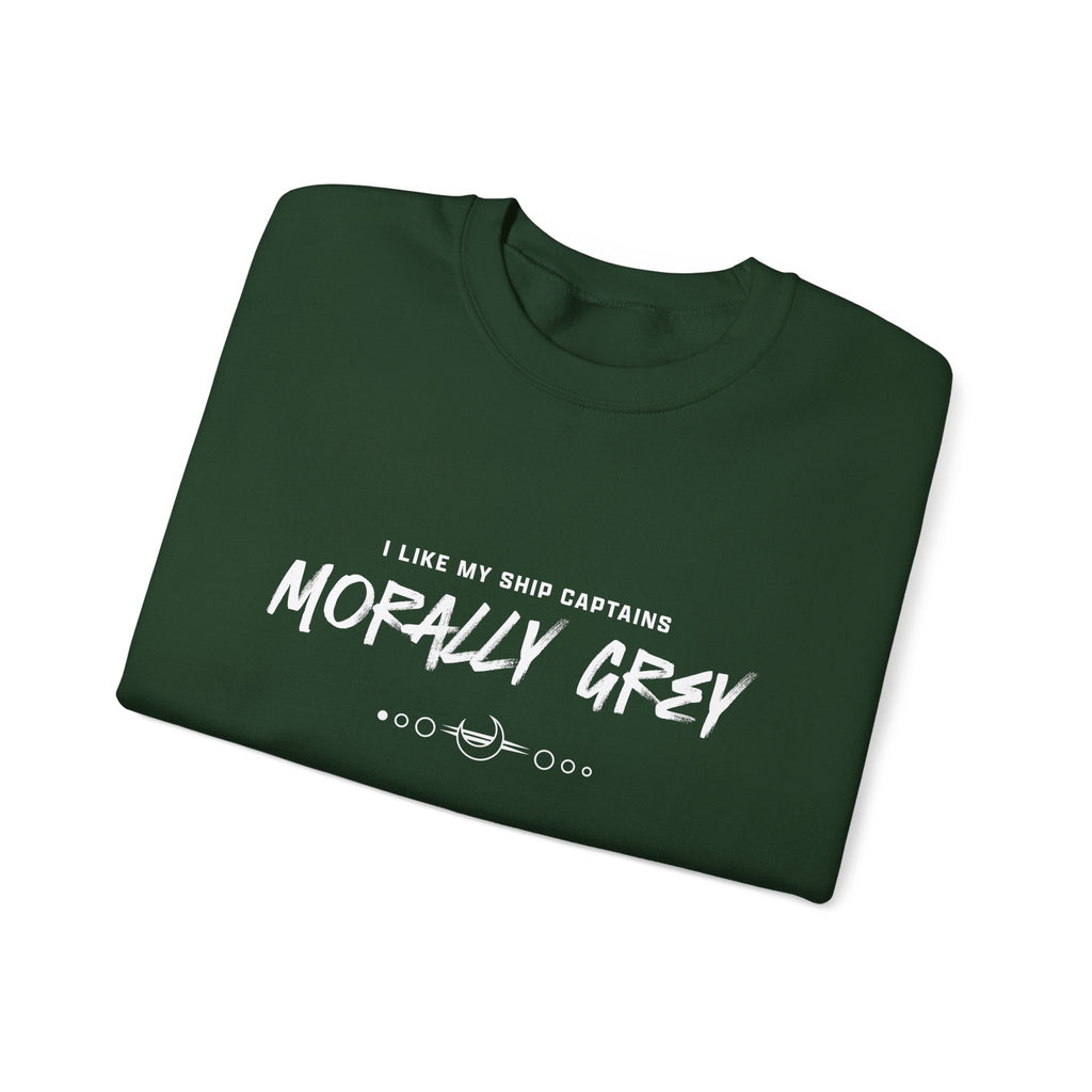 I Like My Ship Captains Morally Grey Crewneck Sweatshirt - Colors
