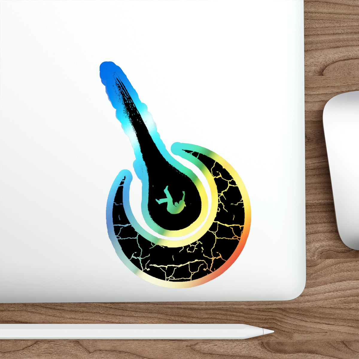 Maurice Africh Logo Holographic Sticker (Black)