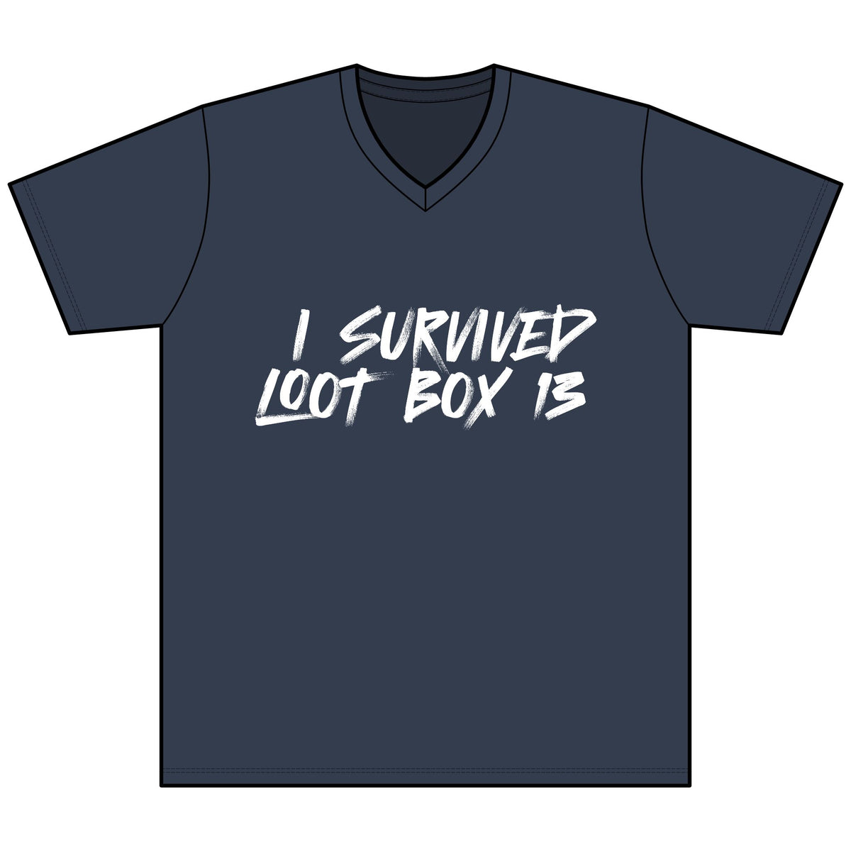 I Survived Loot Box 13 Heather V-Neck Tee