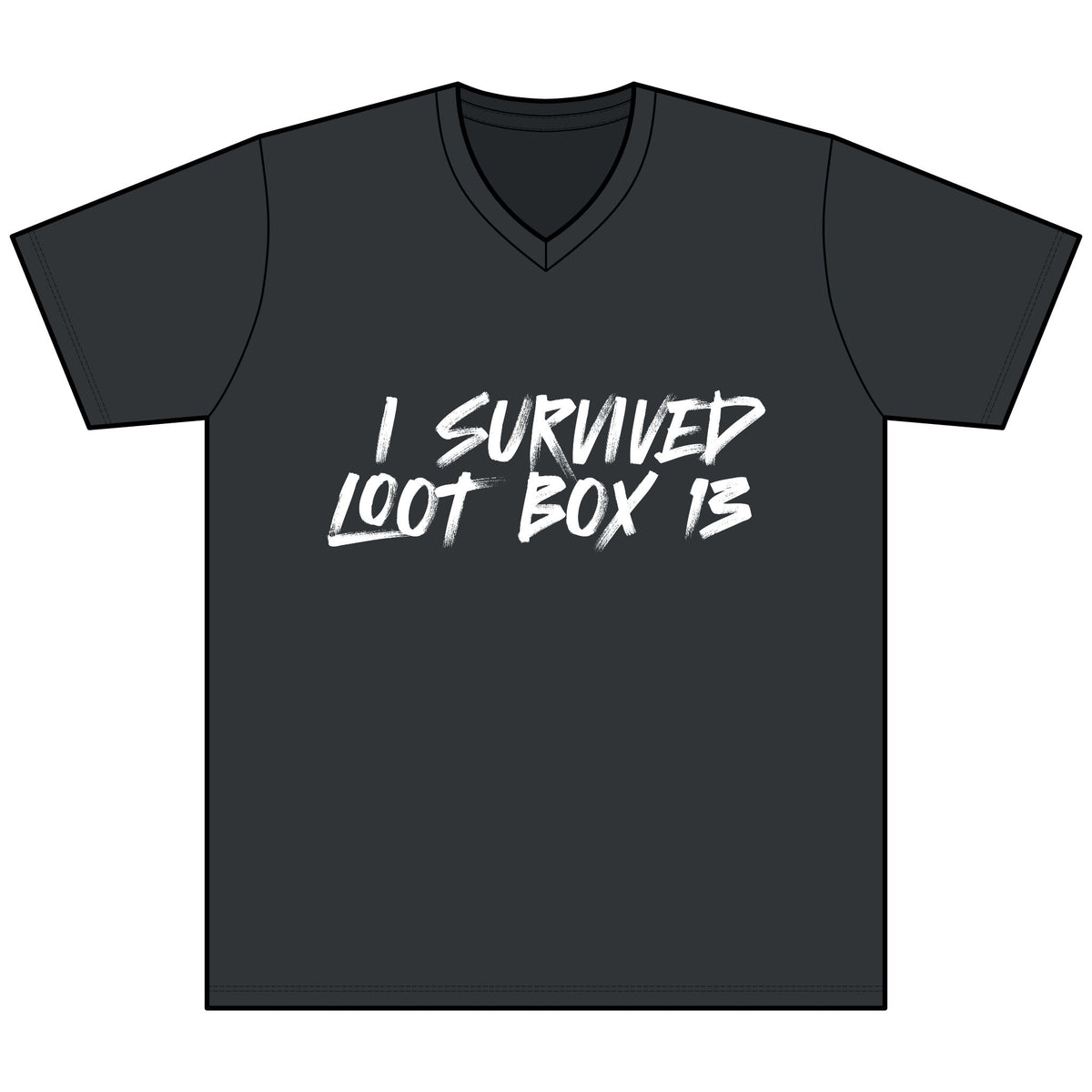 I Survived Loot Box 13 Heather V-Neck Tee