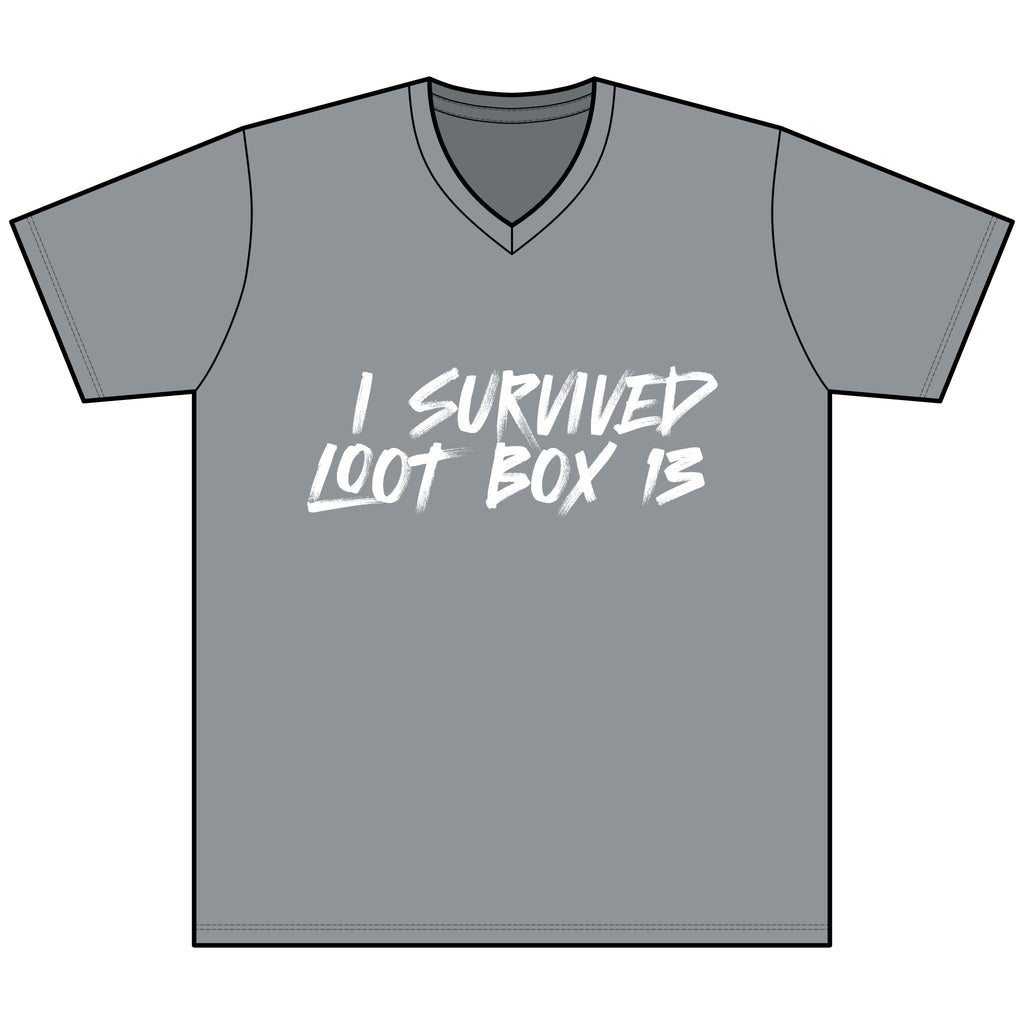 I Survived Loot Box 13 Heather V-Neck Tee