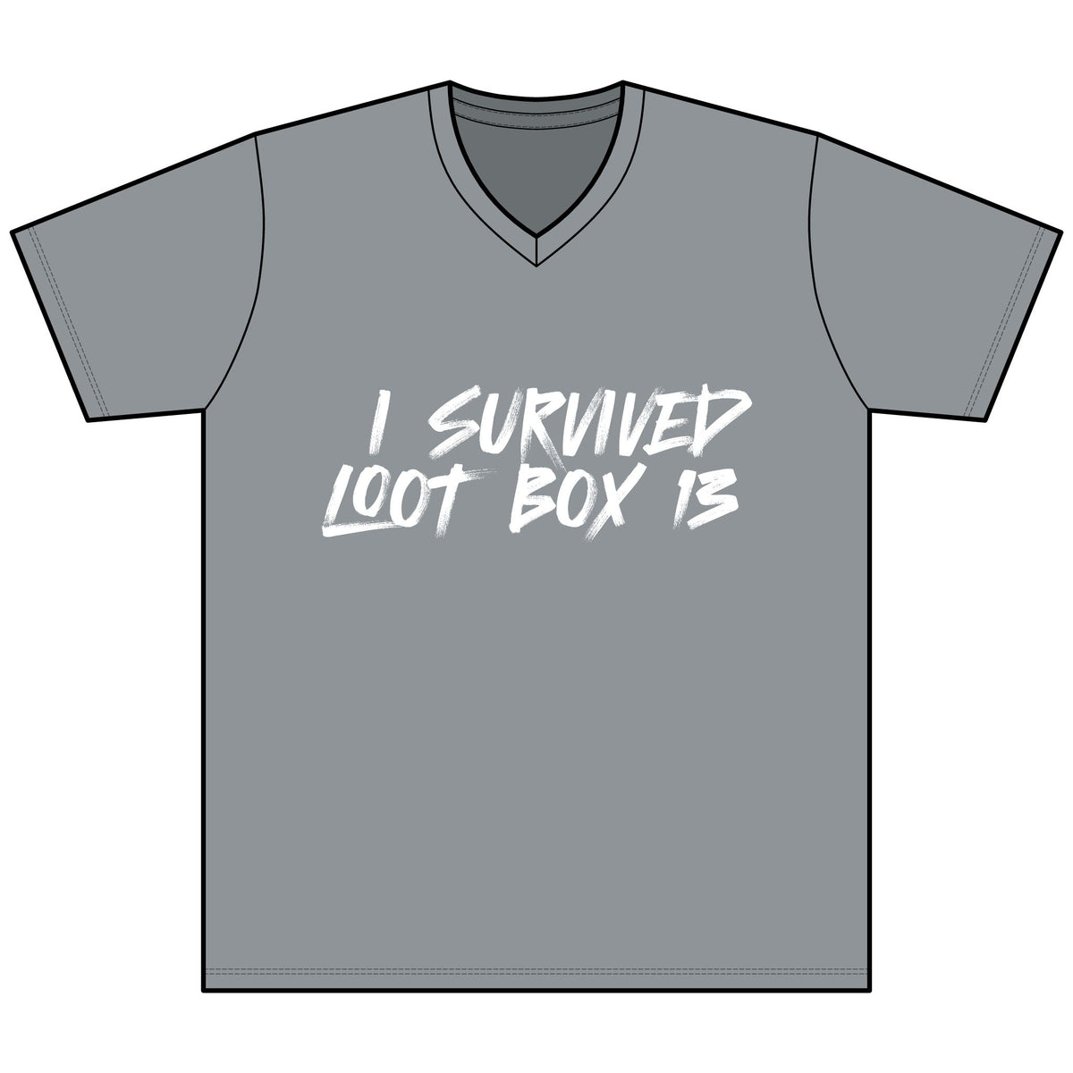 I Survived Loot Box 13 Heather V-Neck Tee
