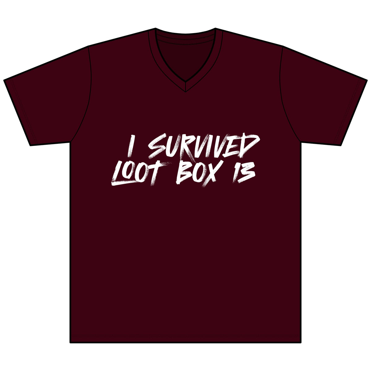 I Survived Loot Box 13 Heather V-Neck Tee