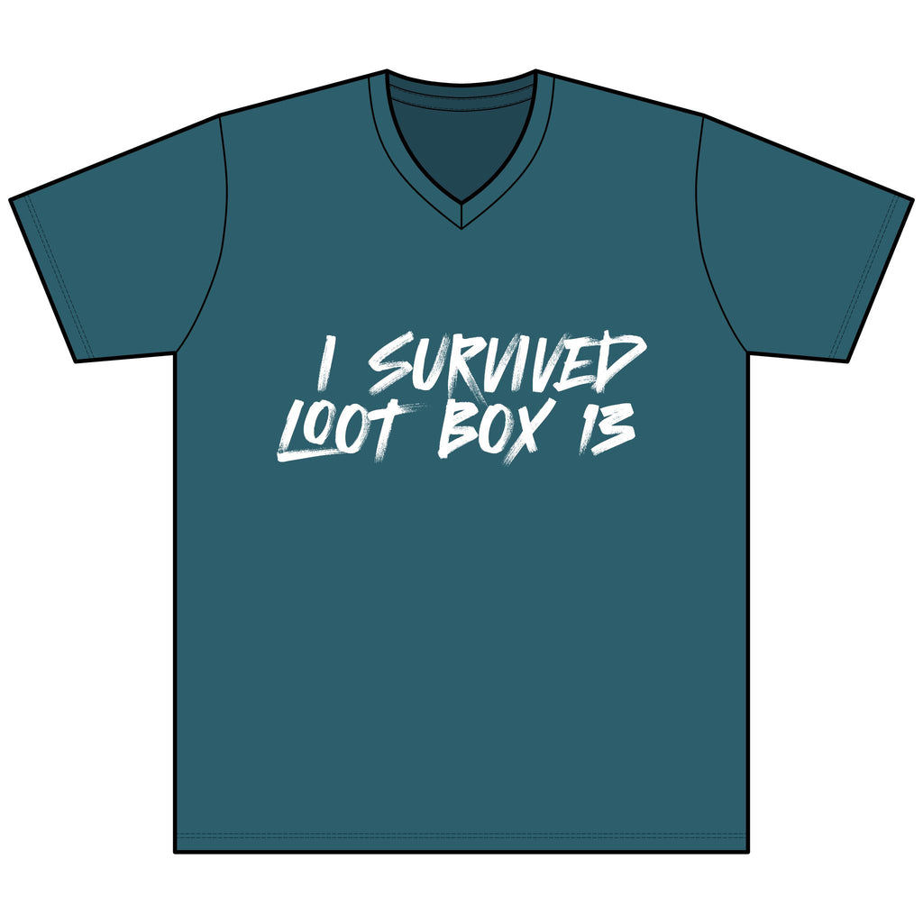 I Survived Loot Box 13 Heather V-Neck Tee