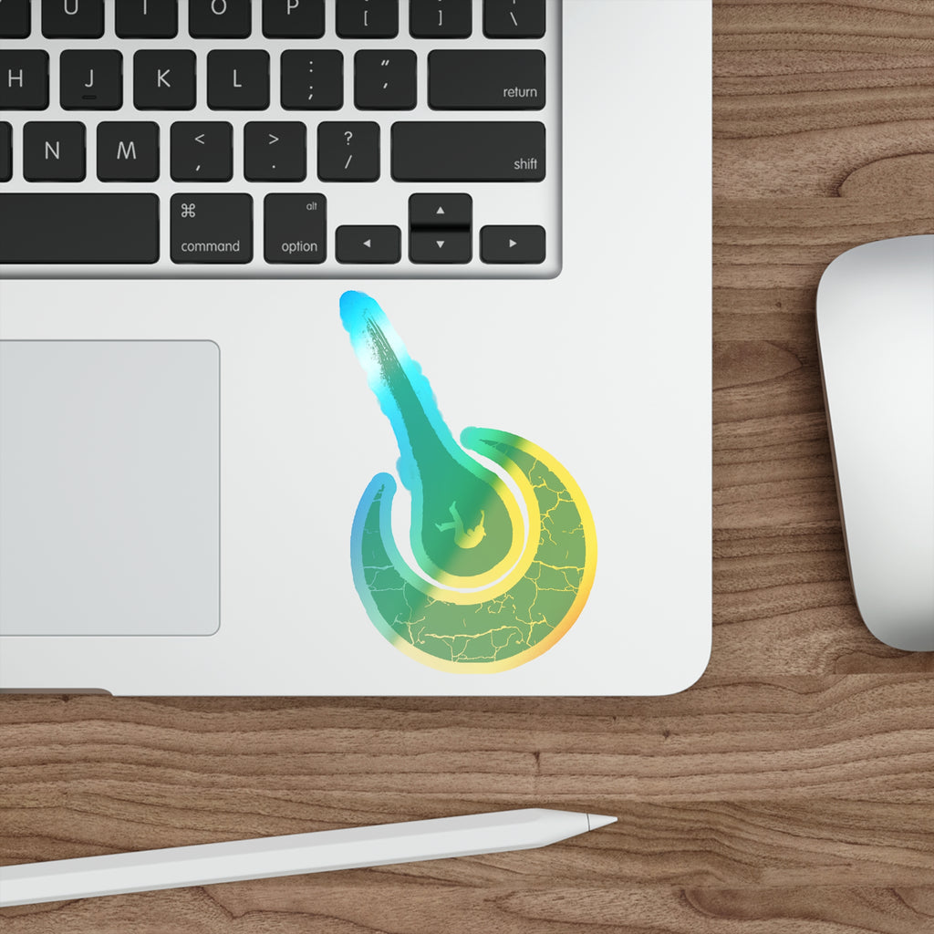 Maurice Africh Logo Holographic Sticker (Teal)
