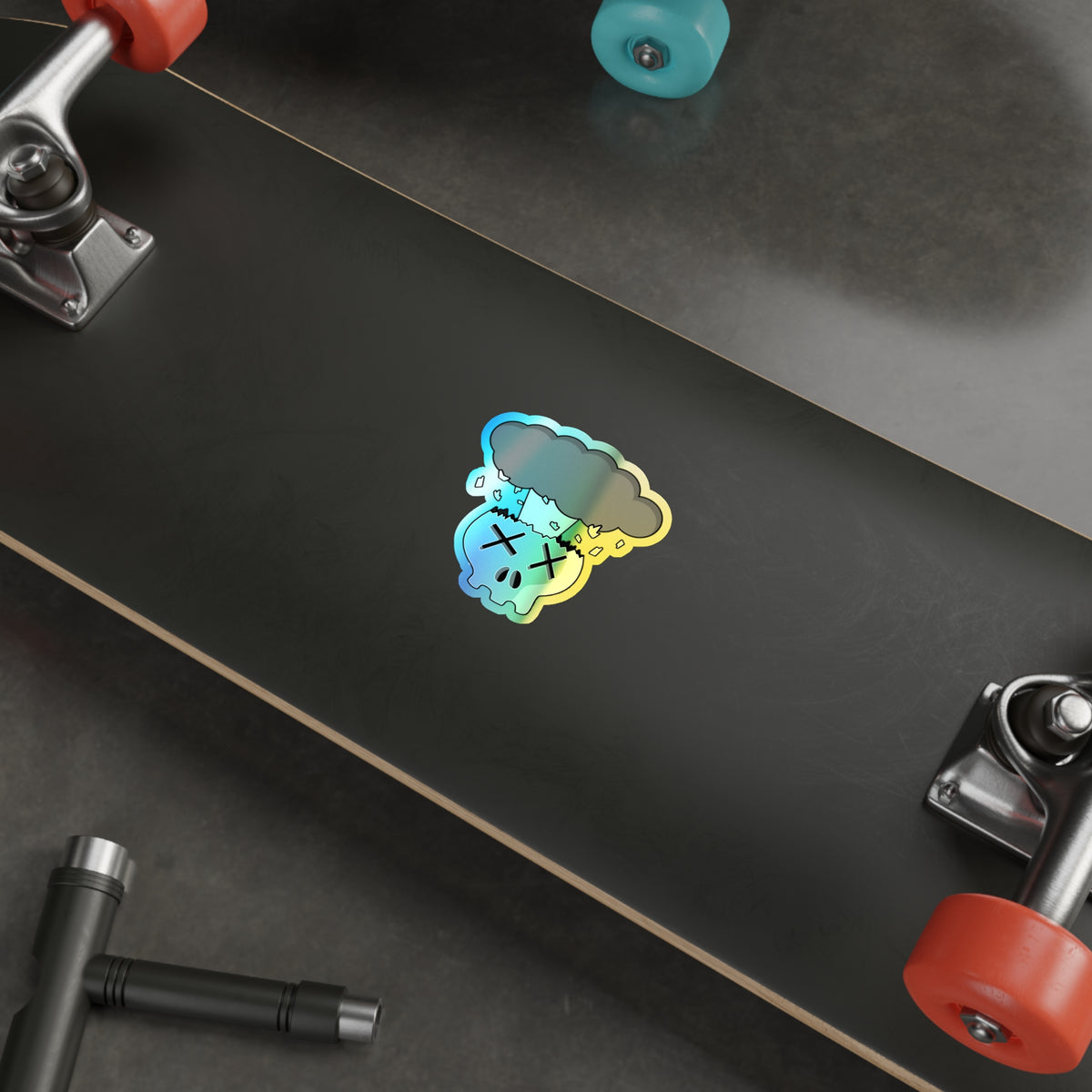 Mindblown Skull Holographic Sticker