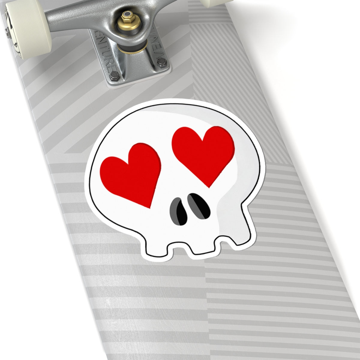 Heart-Eyes Skull Sticker